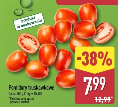 Pomidory truskawkowe 500 g promocja w Aldi
