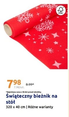 Świąteczny bieżnik na stół 320 x 40 cm promocja w Action