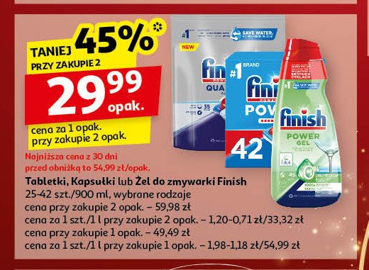 Płyn do zmywarek Finish power effect promocja w Auchan