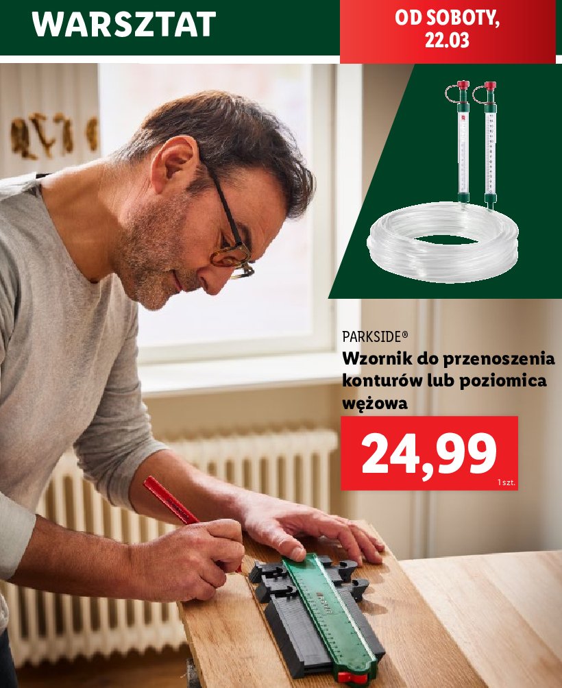 Poziomica wężowa Parkside promocja w Lidl