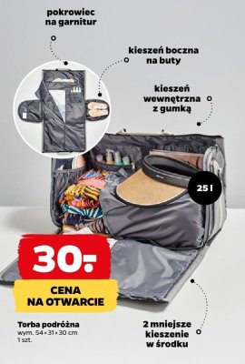 Torba podróżna wym. 54 × 31 × 30 cm promocja w Netto