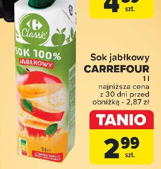 Sok jabłkowy Carrefour promocja w Carrefour Market