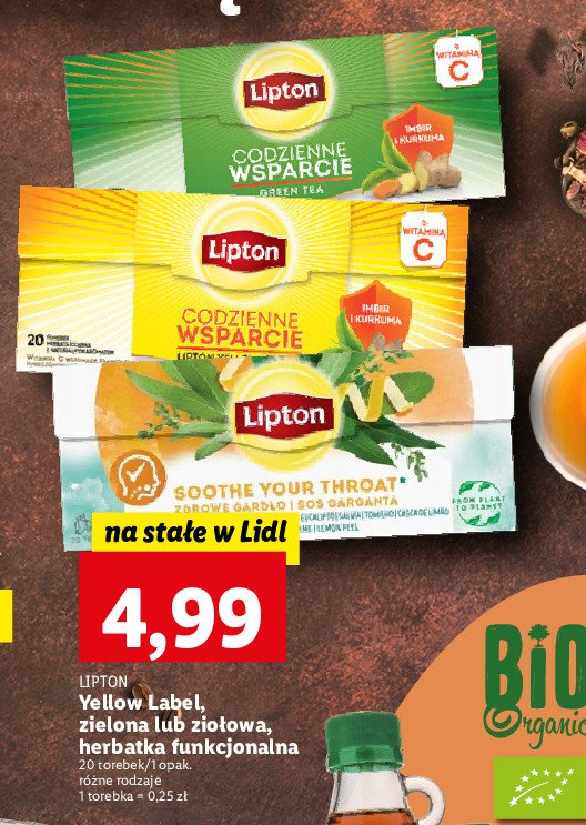 Herbata codzienne wsparcie Lipton green tea promocja
