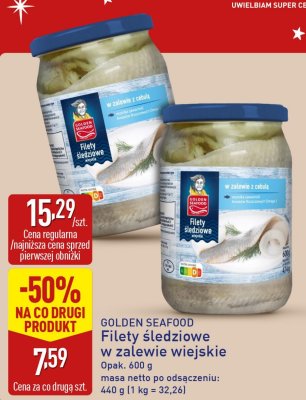 Filety śledziowe GOLDEN SEAFOOD w zalewie wiejskie promocja w Aldi