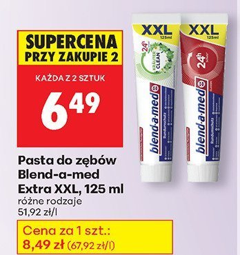 Pasta do zębów Blend-a-med Extra XXL różne rodzaje promocja w Biedronka
