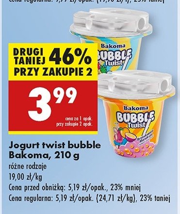 Jogurt ananas kokos Bakoma bubble twist promocja