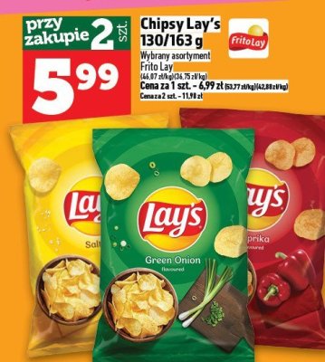 Chipsy Lay's 130/163 g promocja w TOPAZ