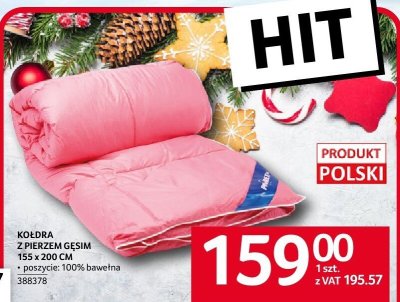 Kołdra z pierzem gęsim 155 x 200 cm promocja w Selgros