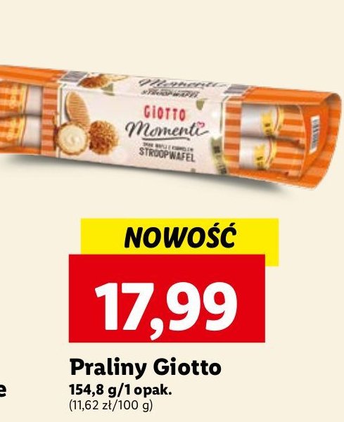 Praliny o smaku ma艣lanych ciasteczek GIOTTO promocja