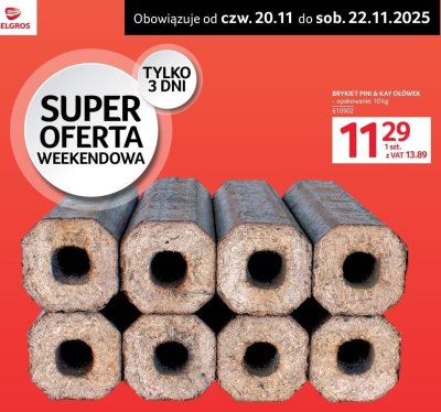 Brykiet Pini & Kay 10 kg promocja w Selgros