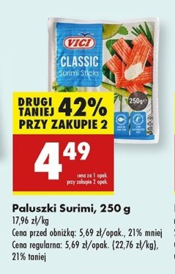 Paluszki krabowe surimi Vici promocja
