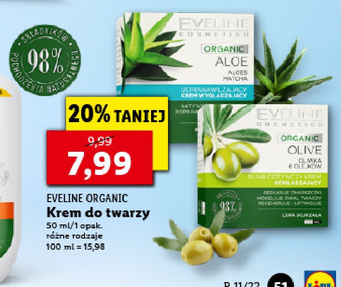 Krem multiodżywczy olive EVELINE ORGANIC promocja