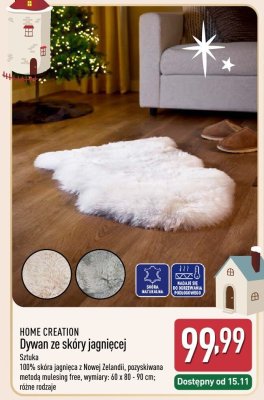 Dywan ze skóry jagnięcej  promocja w Aldi