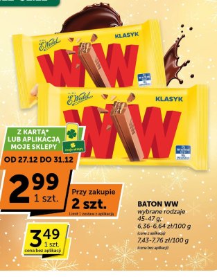 Baton WW Klasyk E.Wedel wybrane rodzaje promocja w ABC