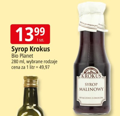 Syrop Krokus Bio Planet promocja w Leclerc