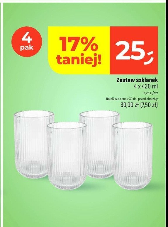 Szklanki 420 ml promocja