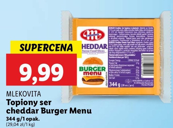 Ser cheddar Mlekovita promocja