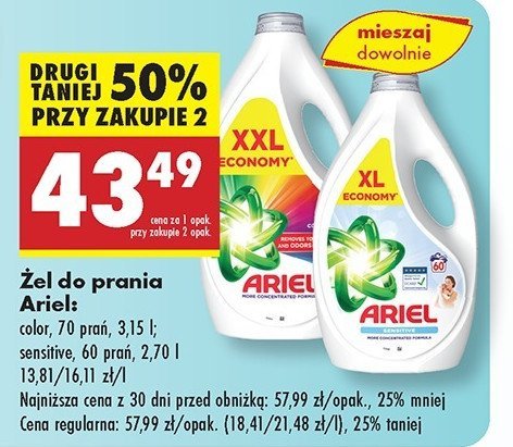 Żel do prania color Ariel promocja