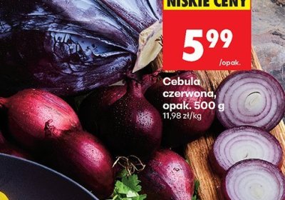 Cebula czerwona, opak. 500 g promocja w Biedronka