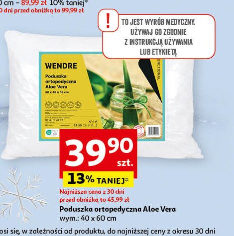 Poduszka aloe vera 40 x 60 cm Wendre promocja