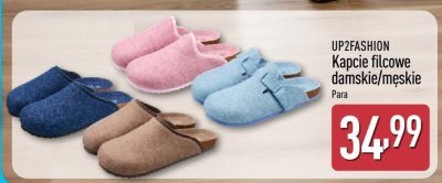 Kapcie filcowe damskie/męskie UP2FASHION promocja w Aldi