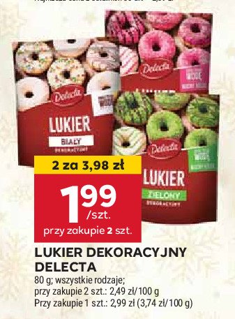 Lukier dekoracyjny biały Delecta promocja