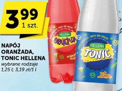 Napój Orangada, Tonic Hellena wybrane rodzaje promocja w Groszek