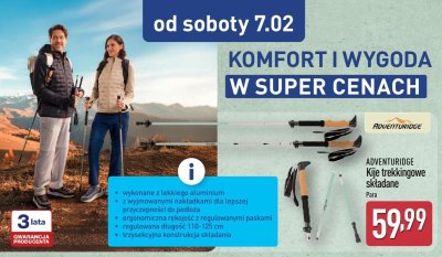 Kije trekkingowe składane  promocja w Aldi