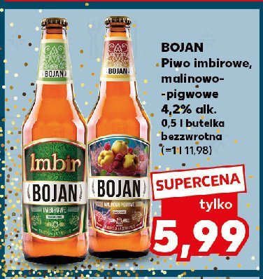 Piwo malinowo-pigwowe Bojan promocja