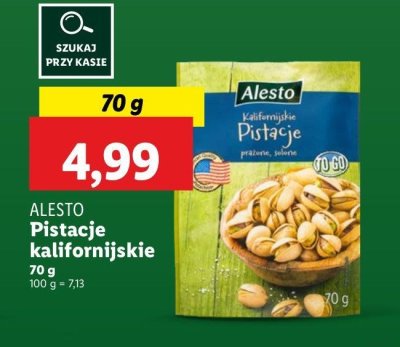 Pistacje kalifornijskie Alesto (Lidl) promocja
