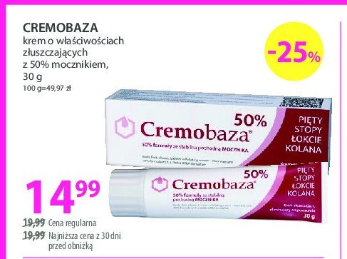 Krem 50% mocznika Cremobaza promocja