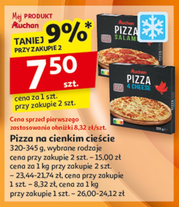 Pizza z salami Auchan promocja