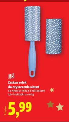 Zestaw rolek do czyszczenia ubrań do wyboru: rolka z 3 nakładkami lub 4 nakładki na rolkę promocja w Lidl