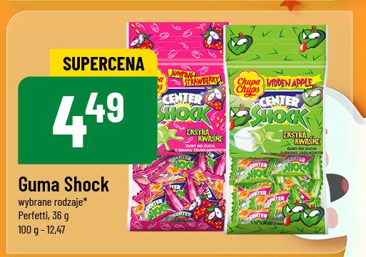 Guma o smaku truskawkowym Chupa chups center shock promocja