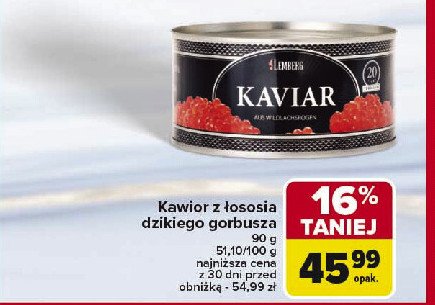 Kawior z łososia grubosza Lemberg promocja w Carrefour