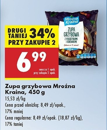 Zupa grzybowa z podgrzybkami i borowikami Mroźna kraina promocja