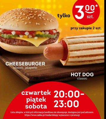 Cheesburger classic Żabka cafe promocja