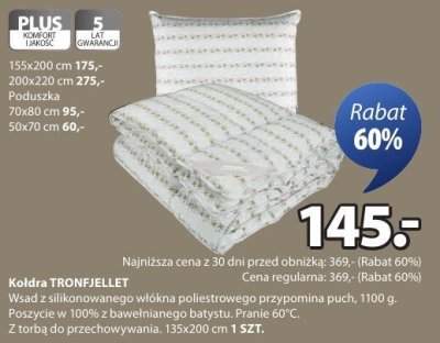 Kołdra TRONFJELLET promocja w Jysk