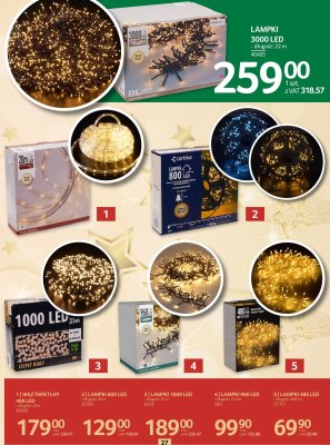 Lampki 1000 LED ciepły biały promocja w Selgros
