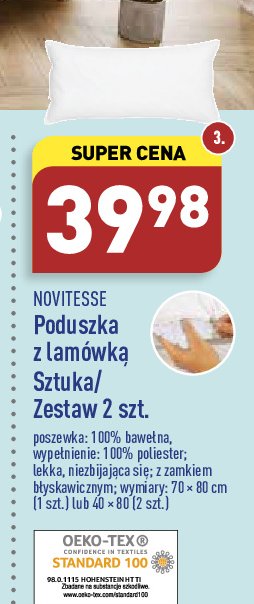 Poduszka z lamówką 70 x 80 cm Novitesse promocje