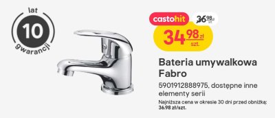Bateria umywalkowa Fabro promocja w Castorama