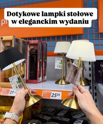 Lampka stołowa dotykowa biała promocja w Action