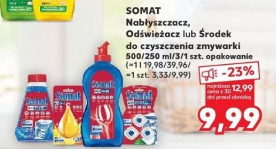 Nabłyszczacz, odświeżacz lub środek do czyszczenia zmywarki SOMAT 500/250 ml/3/1 szt. promocja w Kaufland