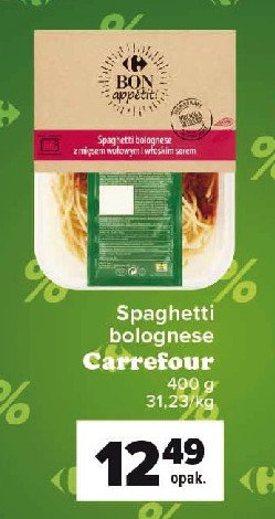 Spaghetti bolognese Carrefour bon appetit! promocja