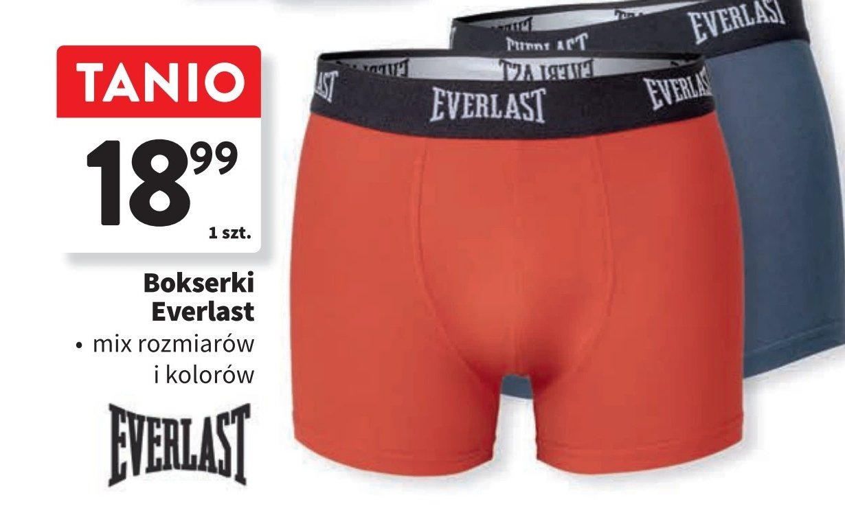 Bokserki męskie Everlast promocja w Intermarche