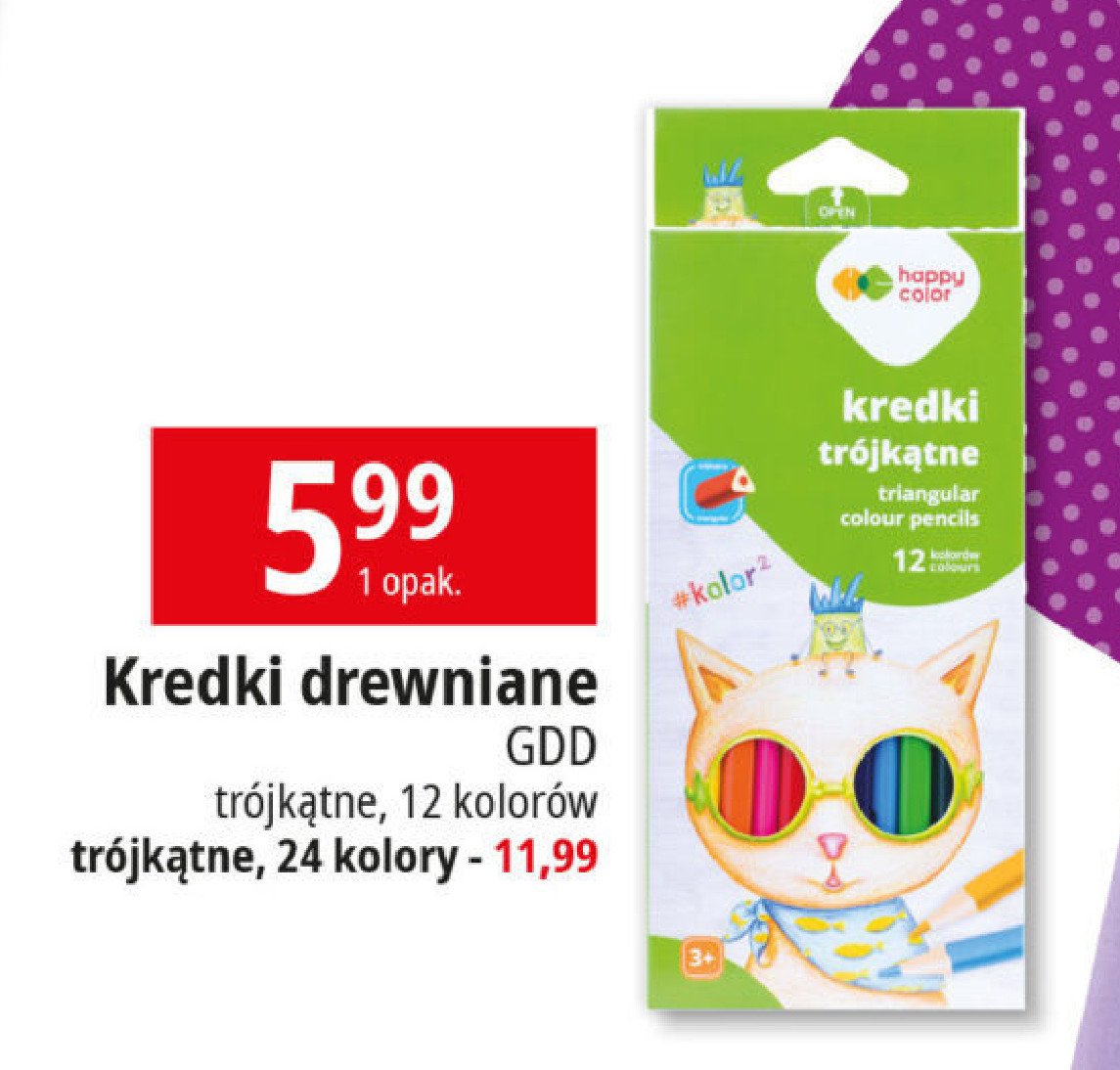 Kredki ołowkowe HAPPY COLOR promocja