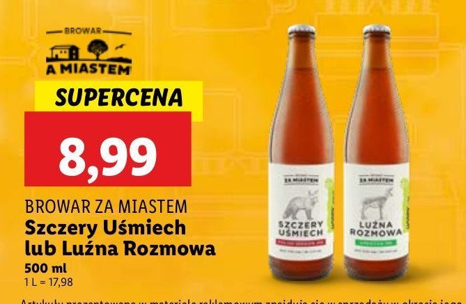 Piwo luźna rozmowa Browar za miastem promocja