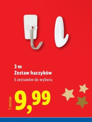 Zestaw haczyków 3 m, 5 zestawów do wyboru promocja w Lidl