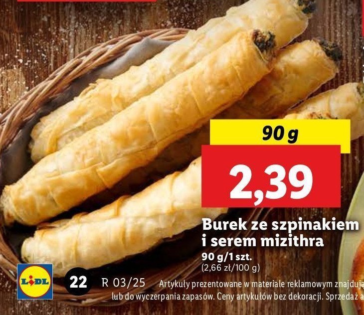 Burek ze szpinakiem promocja