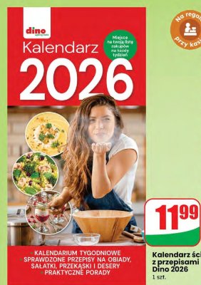 Kalendarz ścienny z przepisami 2026 promocja w Dino